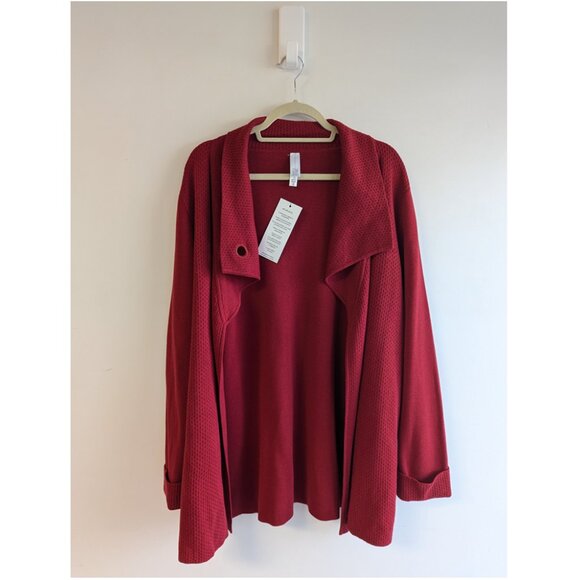 Marla Wynne Toggle Grommet Collar wrap cardigan - Picture 4 of 9